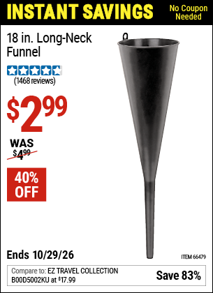www.hfqpdb.com - 18 IN. LONG-NECK FUNNEL Lot No. 66479