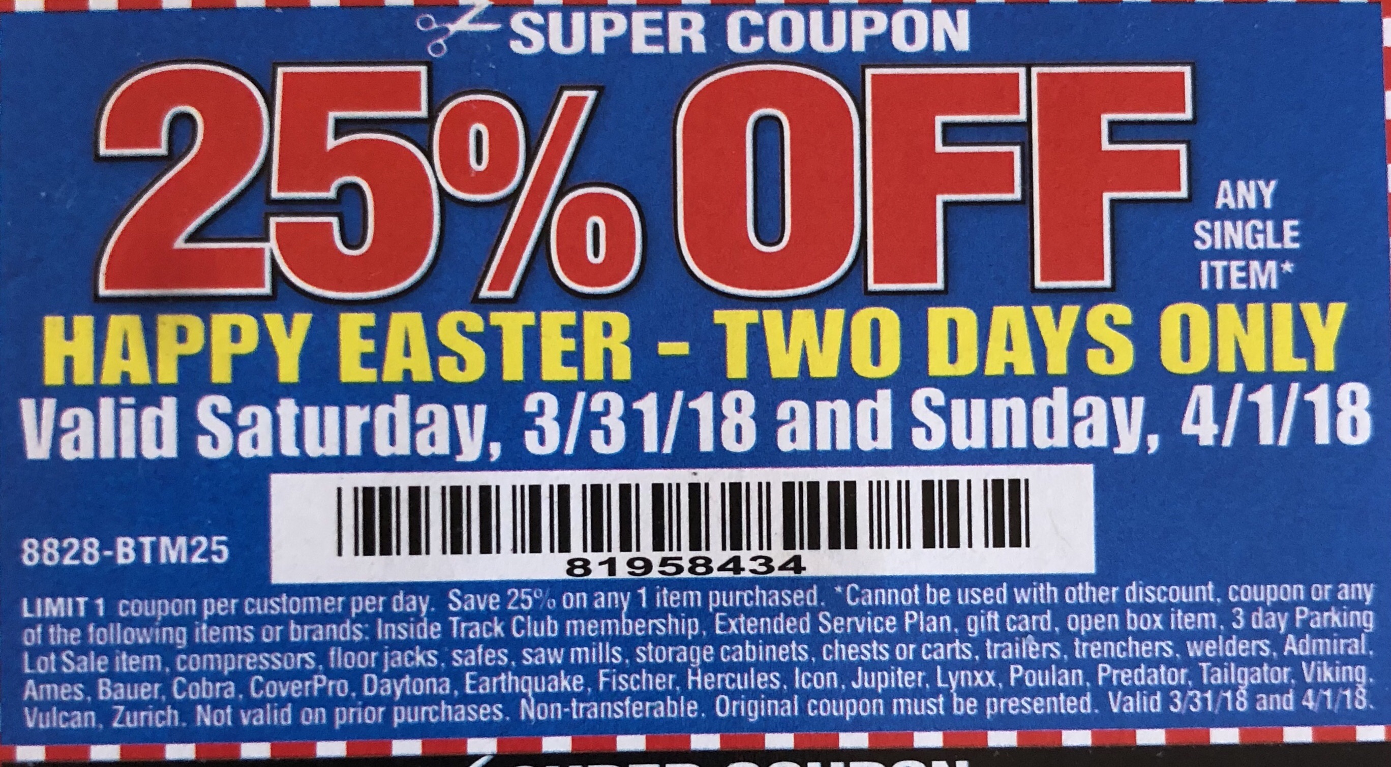 Harbor Freight Tools Coupon Database Free coupons, 25 percent off