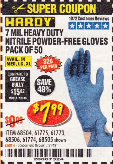 mil nitrile gloves harbor freight
