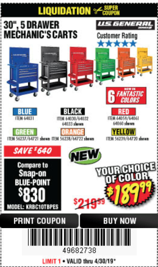 Harbor Freight Tools Coupon Database Free coupons, 25 percent off coupons, toolbox coupons