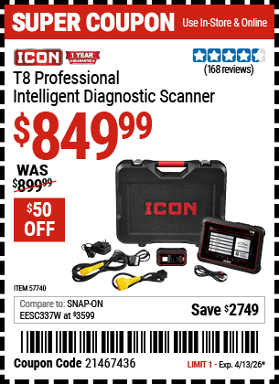 www.hfqpdb.com - ICON T8 PROFESSIONAL INTELLIGENT DIAGNOSTIC SCANNER Lot No. 57740