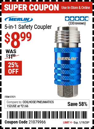 www.hfqpdb.com - MERLIN 5-IN-1 SAFETY COUPLER Lot No. 57571