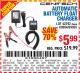 Harbor Freight Coupon AUTOMATIC BATTERY FLOAT CHARGER Lot No. 64284/42292/69594/69955 Expired: 11/1/15 - $5.99
