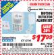Harbor Freight ITC Coupon MOTION DETECTOR ALARM SET Lot No. 42768 Expired: 5/31/15 - $17.99