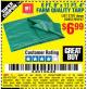 Harbor Freight Coupon 8 FT. 6" x 11 FT. 4" FARM QUALITY TARP Lot No. 2707/60457/69197 Expired: 3/1/16 - $6.99