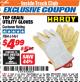 Harbor Freight ITC Coupon TOP GRAIN UTILITY GLOVES Lot No. 41047/61461 Expired: 4/30/18 - $4.99