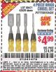 Harbor Freight Coupon 4 PIECE WOOD CHISEL SET Lot No. 42429/69471 Expired: 11/21/15 - $4.99
