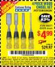 Harbor Freight Coupon 4 PIECE WOOD CHISEL SET Lot No. 42429/69471 Expired: 5/6/17 - $4.99