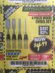 Harbor Freight Coupon 4 PIECE WOOD CHISEL SET Lot No. 42429/69471 Expired: 1/20/18 - $4.99
