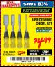 Harbor Freight Coupon 4 PIECE WOOD CHISEL SET Lot No. 42429/69471 Expired: 3/17/18 - $4.99