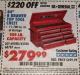 Harbor Freight Coupon 44" 8 DRAWER TOP TOOL CHEST Lot No. 62500/68787/69398 Expired: 6/30/15 - $279.99