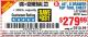 Harbor Freight Coupon 44" 8 DRAWER TOP TOOL CHEST Lot No. 62500/68787/69398 Expired: 12/9/16 - $279.99