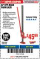 Harbor Freight Coupon 42" OFF-ROAD/FARM JACK Lot No. 6530/60668 Expired: 4/22/18 - $45.99