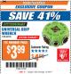Harbor Freight ITC Coupon UNIVERSAL GRIP WRENCH Lot No. 60435 Expired: 12/19/17 - $3.99