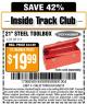 Harbor Freight ITC Coupon 21" STEEL TOOLBOX Lot No. 91111 Expired: 5/26/15 - $19.99