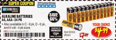 Harbor Freight Coupon THUNDERBOLT MAGNUM ALKALINE BATTERIES AA, AAA - 24 PK Lot No. 92405/61270/92404/69568/61271/92406/61272/92407/61279/92408 Expired: 7/31/19 - $4.99