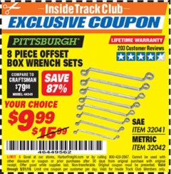 Harbor Freight ITC Coupon 8 PIECE OFFSET BOX WRENCH SETS Lot No. 32041/32042 Expired: 5/31/19 - $9.99