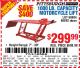 Harbor Freight Coupon 1000 LB. CAPACITY MOTORCYCLE LIFT Lot No. 69904/68892 Expired: 9/29/15 - $299.99
