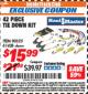 Harbor Freight ITC Coupon 42 PIECE TIE DOWN KIT Lot No. 61426/90325 Expired: 9/30/17 - $15.99