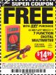 Harbor Freight FREE Coupon 7 FUNCTION DIGITAL MULTIMETER Lot No. 30756 Expired: 7/17/15 - FWP