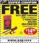 Harbor Freight FREE Coupon 7 FUNCTION DIGITAL MULTIMETER Lot No. 30756 Expired: 7/21/15 - FWP