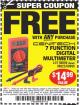 Harbor Freight FREE Coupon 7 FUNCTION DIGITAL MULTIMETER Lot No. 30756 Expired: 12/2/15 - FWP