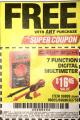 Harbor Freight FREE Coupon 7 FUNCTION DIGITAL MULTIMETER Lot No. 30756 Expired: 6/17/17 - FWP
