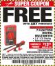 Harbor Freight FREE Coupon 7 FUNCTION DIGITAL MULTIMETER Lot No. 30756 Expired: 3/19/18 - FWP
