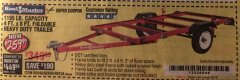 Harbor Freight Coupon 1195 LB. CAPACITY 4 FT. x 8 FT. HEAVY DUTY FOLDABLE UTILITY TRAILER Lot No. 62170/62648/62666/90154 Expired: 2/5/19 - $259.99