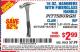 Harbor Freight Coupon 16 OZ. HAMMERS WITH FIBERGLASS HANDLE Lot No. 47872/69006/60715/60714/47873/69005/61262 Expired: 1/1/16 - $2.99