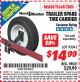 Harbor Freight ITC Coupon TRAILER SPARE TIRE CARRIER Lot No. 93341 Expired: 7/31/15 - $14.99