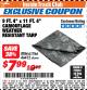 Harbor Freight ITC Coupon 9 FT. 4" x 11 FT. 4" CAMOUFLAGE WEATHER RESISTANT TARP Lot No. 46412/61766 Expired: 4/30/18 - $7.99