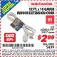 Harbor Freight ITC Coupon 12 ft. x 16 GAUGE INDOOR EXTENSION CORD Lot No. 60288/61997/37477 Expired: 8/31/15 - $2.99