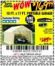 Harbor Freight Coupon COVERPRO 10 FT. X 17 FT. PORTABLE GARAGE Lot No. 62859, 63055, 62860 Expired: 10/31/16 - $169.99
