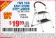 Harbor Freight Coupon TWO TIER EASY-STORE STEP LADDER Lot No. 67514 Expired: 6/1/15 - $19.99