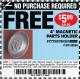Harbor Freight FREE Coupon 4" MAGNETIC PARTS HOLDER Lot No. 62535/90566 Expired: 3/7/15 - NPR