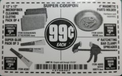 Harbor Freight Coupon 4" MAGNETIC PARTS HOLDER Lot No. 62535/90566 Expired: 1/31/20 - $0.99