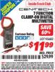 Harbor Freight ITC Coupon 7 FUNCTION CLAMP-ON DIGITAL MULTIMETER Lot No. 95683 Expired: 9/30/15 - $11.99