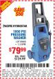 Harbor Freight Coupon 1650 PSI PRESSURE WASHER Lot No. 68333/69488 Expired: 11/5/15 - $79.99
