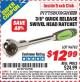 Harbor Freight ITC Coupon 3/8" QUICK RELEASE SWIVEL HEAD RATCHET Lot No. 69782 Expired: 9/30/15 - $12.99