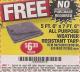 Harbor Freight FREE Coupon HFT 5 FT. 6 IN. X 7 FT. 6 IN. BLUE ALL-PURPOSE WEATHER-RESISTANT TARP Lot No. 953/69210 Expired: 4/11/17 - NPR