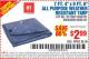 Harbor Freight Coupon 7 FT. 4" x 9 FT. 6" ALL PURPOSE WEATHER RESISTANT TARP Lot No. 877/69115/69121/69129/69137/69249 Expired: 7/5/15 - $2.99