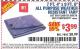 Harbor Freight Coupon 7 FT. 4" x 9 FT. 6" ALL PURPOSE WEATHER RESISTANT TARP Lot No. 877/69115/69121/69129/69137/69249 Expired: 1/4/16 - $3.99