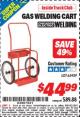Harbor Freight ITC Coupon GAS WELDING CART Lot No. 65939 Expired: 11/30/15 - $44.99