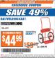 Harbor Freight ITC Coupon GAS WELDING CART Lot No. 65939 Expired: 11/22/16 - $44.99