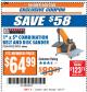 Harbor Freight ITC Coupon 1" X 5" COMBINATION BELT AND DISC SANDER Lot No. 34951/69033 Expired: 12/5/17 - $64.99