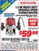Harbor Freight ITC Coupon 1.5 HP HEAVY DUTY VARIABLE SPEED PLUNGE ROUTER Lot No. 67119 Expired: 11/30/15 - $59.99