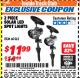Harbor Freight ITC Coupon 2 PIECE SOLAR LED SPOT LIGHTS Lot No. 60562 Expired: 4/30/18 - $11.99