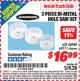 Harbor Freight ITC Coupon 3 PIECE BI-METAL HOLE SAW SET Lot No. 68989/68111 Expired: 1/31/16 - $16.99