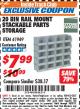 Harbor Freight ITC Coupon 20 BIN RAIL MOUNT STACKABLE PARTS STORAGE Lot No. 41949 Expired: 10/31/17 - $7.99